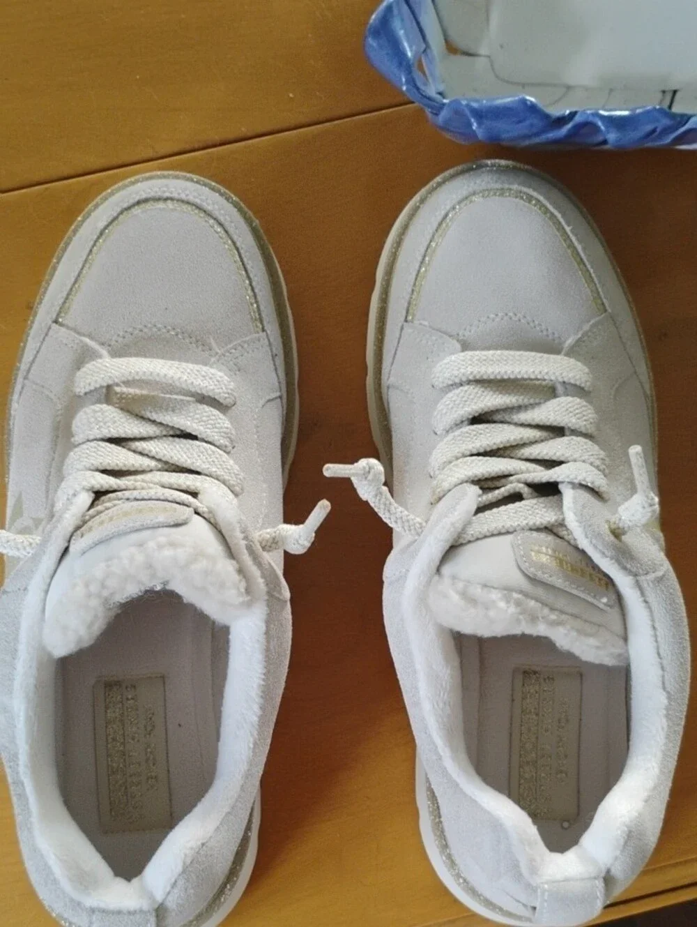 Sketchers Star Accent Sneaker with Glitter Trim
